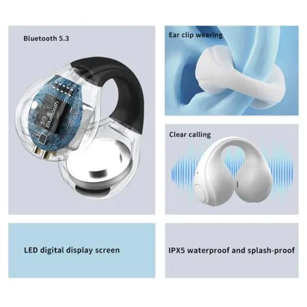 Ear Cuff Wireless Earbuds Waterproof